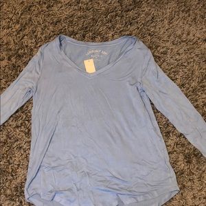 light blue long sleeve v-neck shirt!